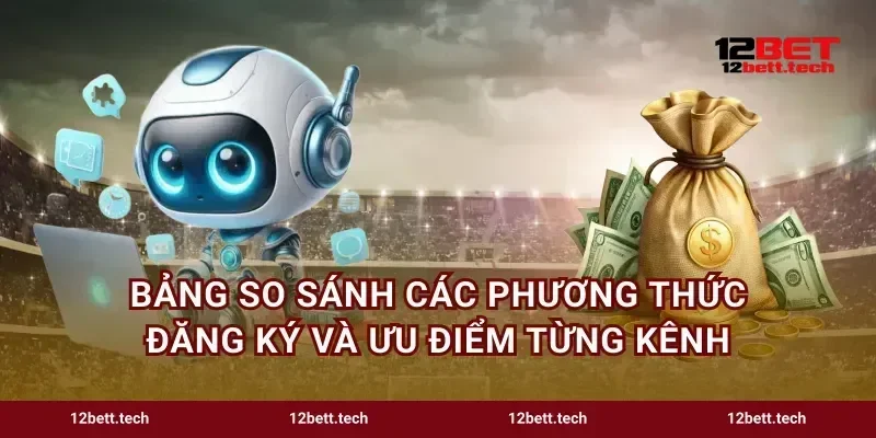 Bảng so sánh các phương thức đăng ký và ưu điểm từng kênh