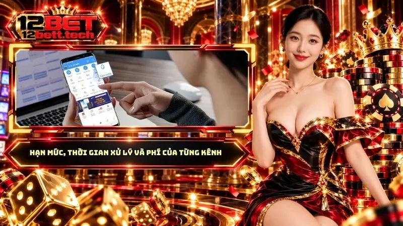 Hạn mức, thời gian xử lý và phí của từng kênh
